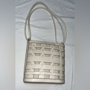 A New Day Cream Woven Shoulder Bag